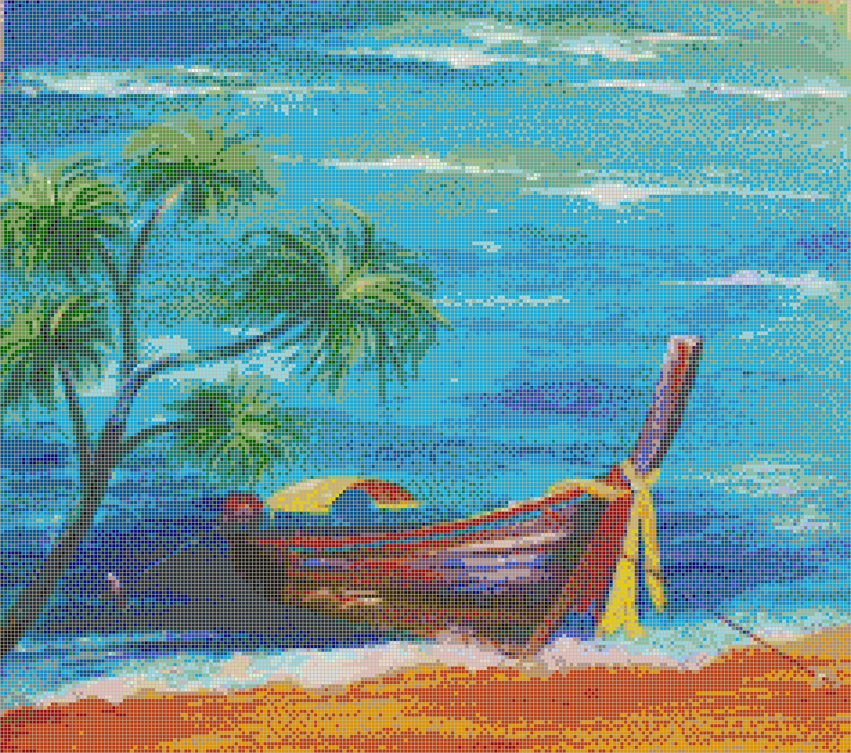 Thai Long Boat Mosaic Tile Art